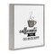 Stupell Industries Caffeinate Then Kick Butt Framed Giclee, design by Seven Trees Design